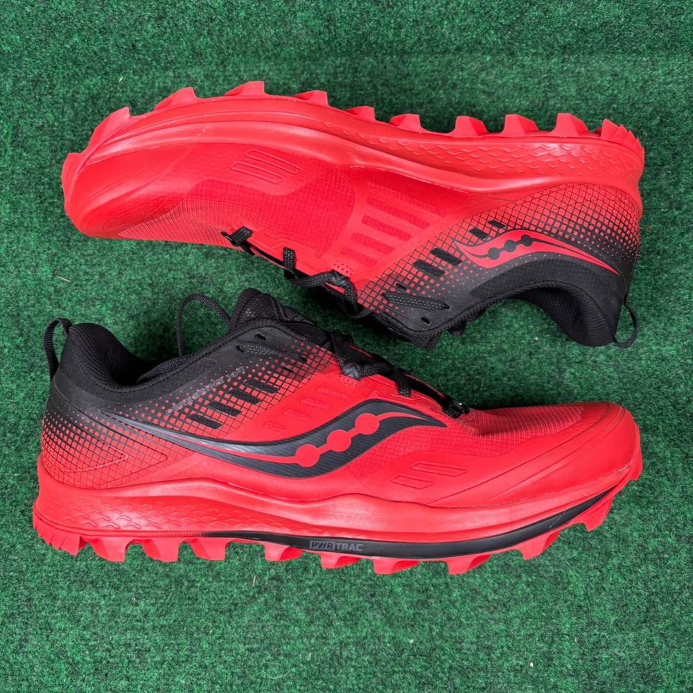 Saucony Peregrine 10 Mens Trail Running Shoes Red Black S20568-20 Size 14